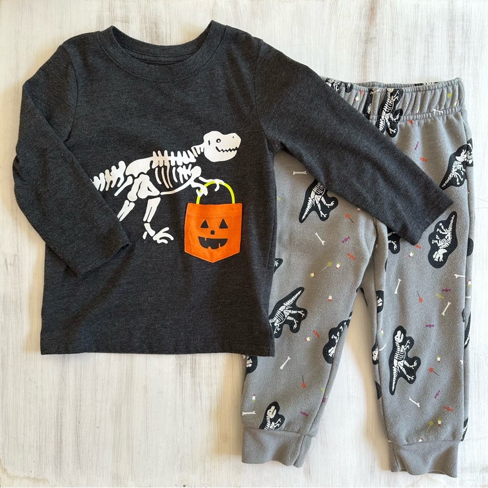 Cat & Jack Halloween dinosaur skeleton outfit (size 2T)